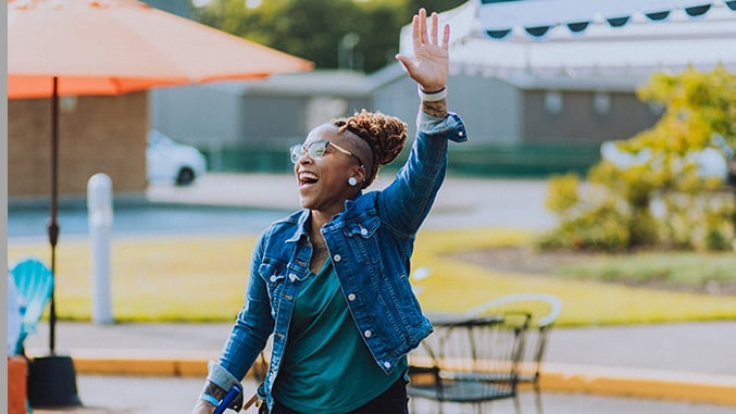 Woman Waving